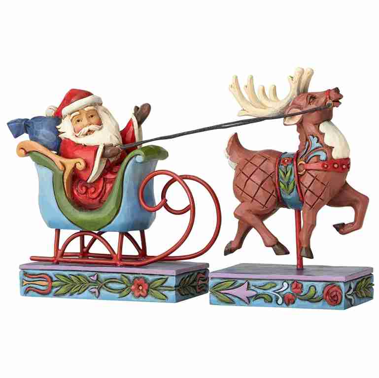 Heartwood Creek Santa Sleigh with Reindeer